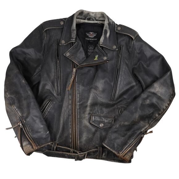 Vintage Harley Davidson Heavy Leather Riding JackeT